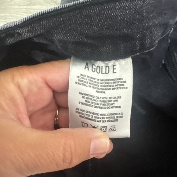 AGOLDE Sophie Skinny in Silence Distressed Mid Rise Denim Jeans Gray Wash sz 26 - Picture 5 of 8